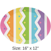 12/Case Bulk Bright Easter Egg Oval Plastic Trays