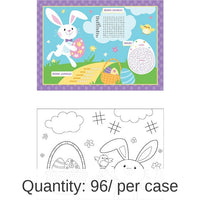 96/Case Bulk Easter Activity Placemats