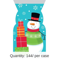 144/Case Bulk Snowman Favor Bags with Zipper