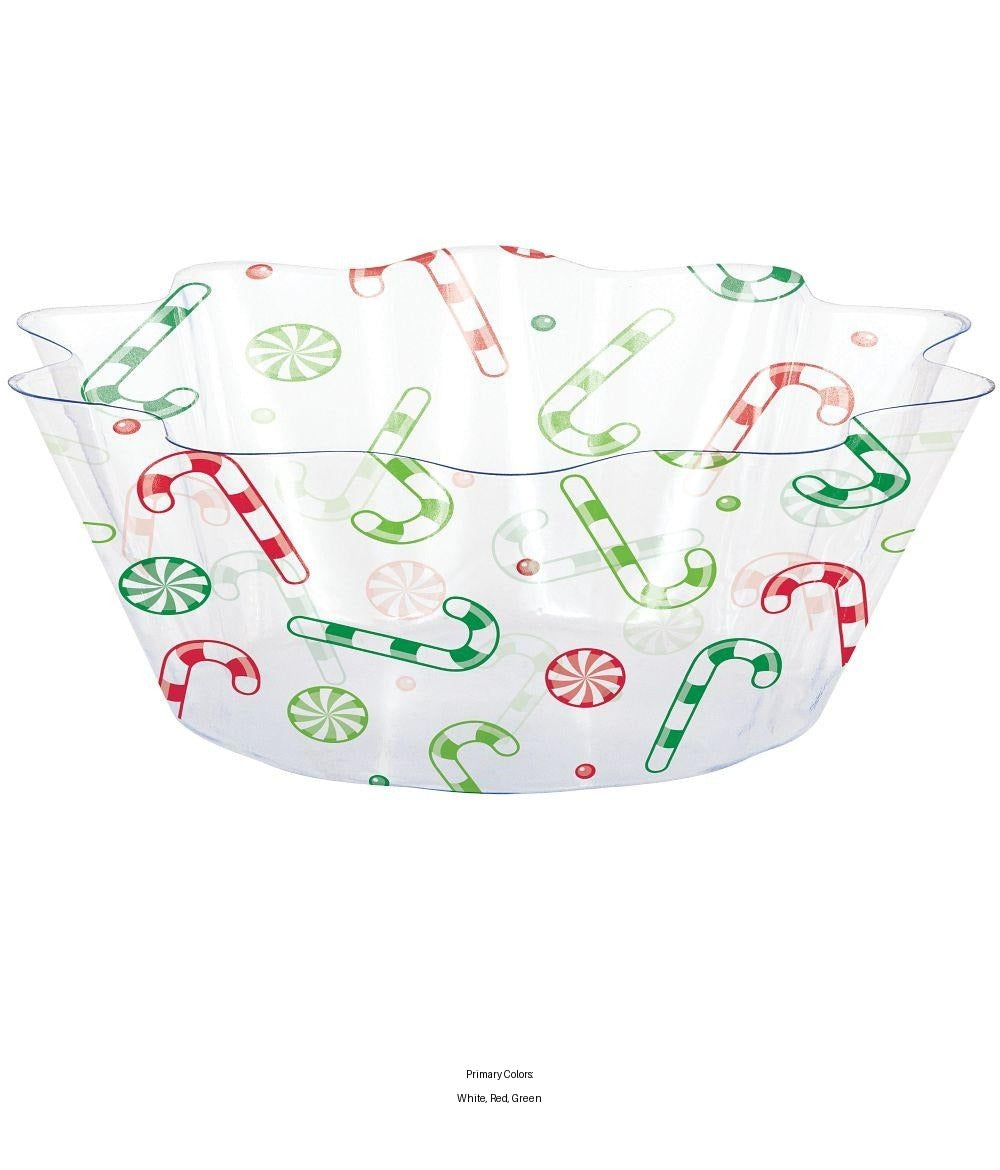 12/Case Bulk Christmas Candy Fluted Bowl