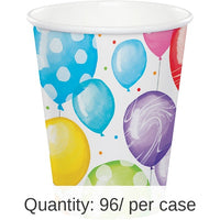 96/Case Bulk Balloon Bash Paper Cups
