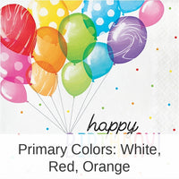 192/Case Bulk Balloon Bash Luncheon Napkins