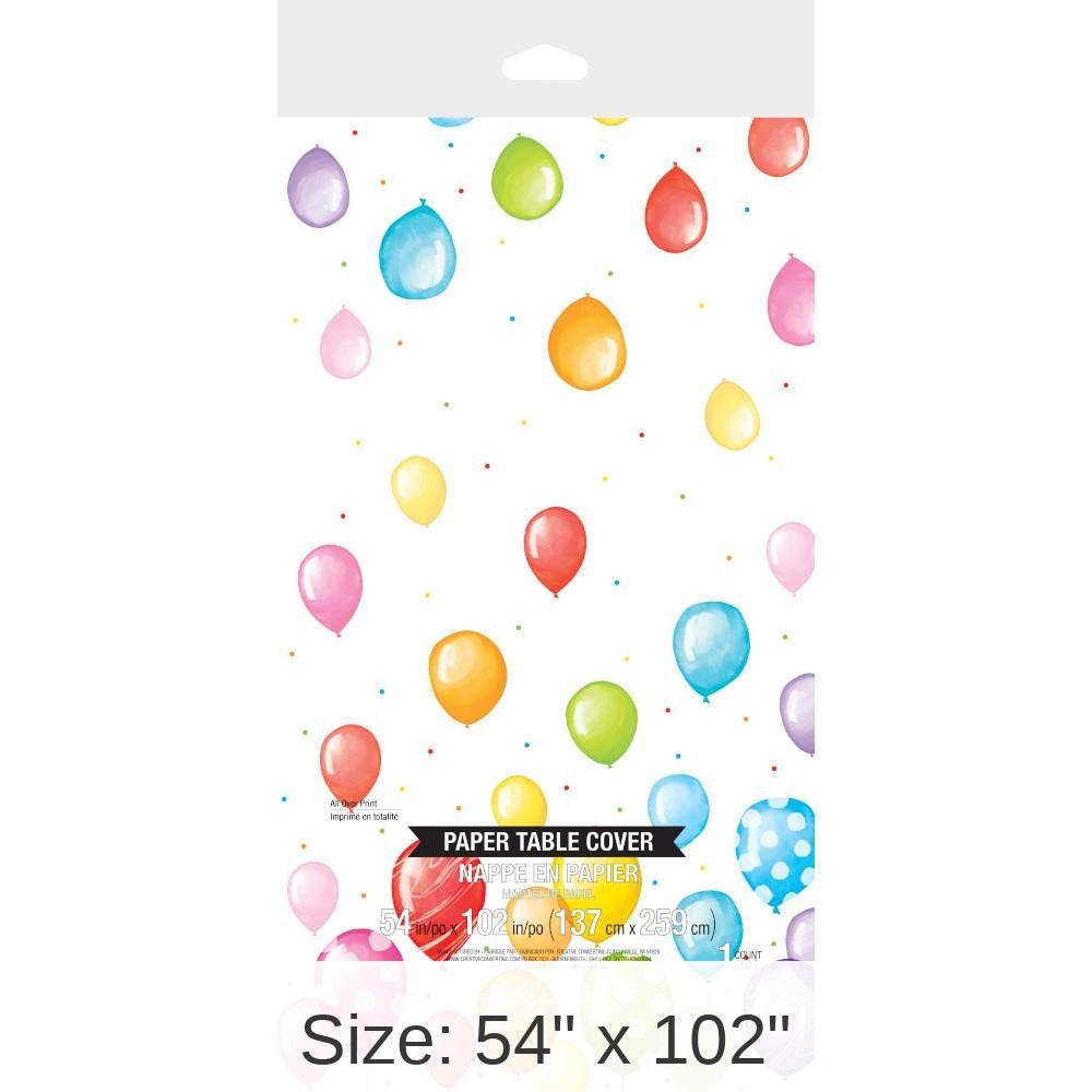 6/Case Bulk Balloon Bash Paper Table Covers
