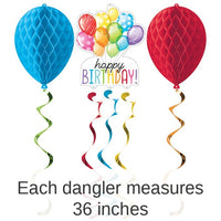 18/Case Bulk Balloon Bash Dizzy Danglers