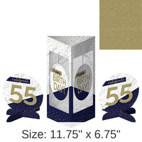 18/Case Bulk Navy and Gold Birthday Centerpiece Stands