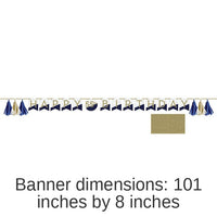 12/Case Bulk Navy and Gold Birthday Banners