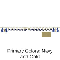 12/Case Bulk Navy and Gold Birthday Banners