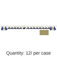 12/Case Bulk Navy and Gold Birthday Banners