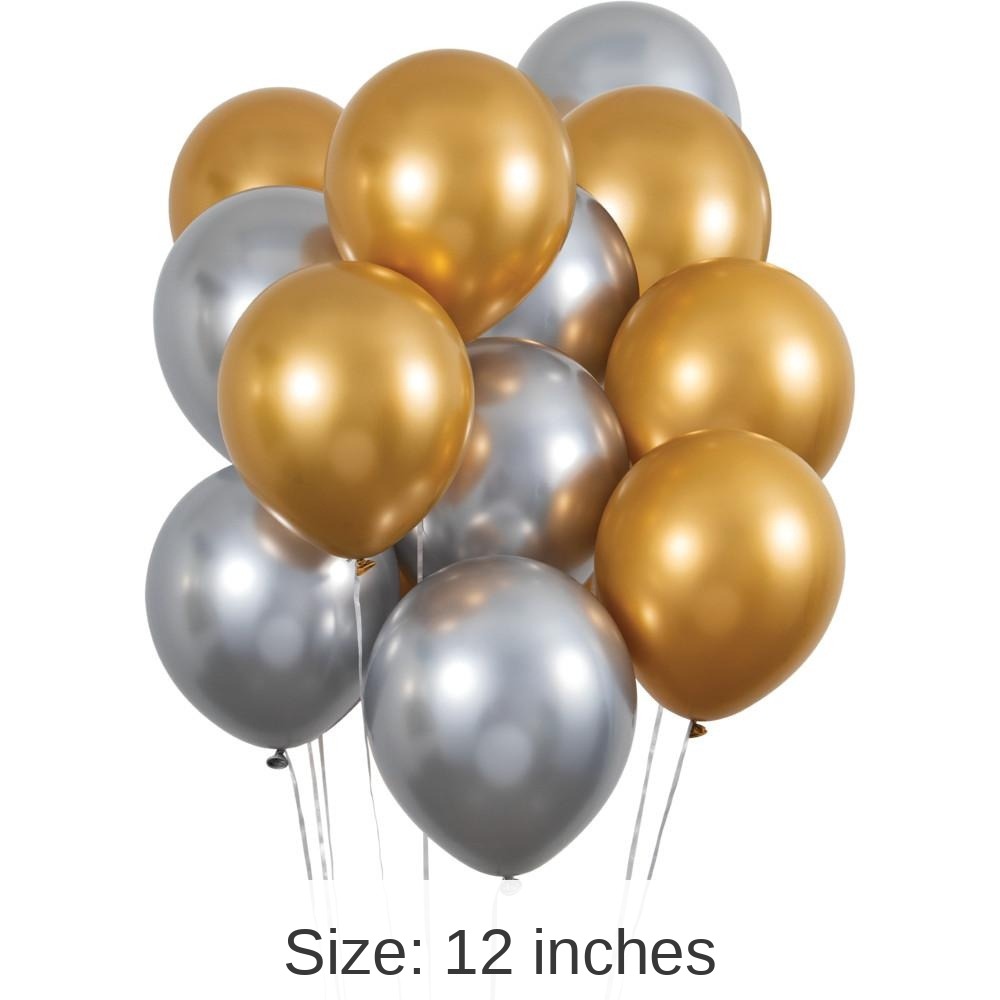 144/Case Bulk Gold and Silver Balloon Bunch