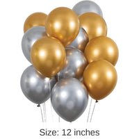 144/Case Bulk Gold and Silver Balloon Bunch