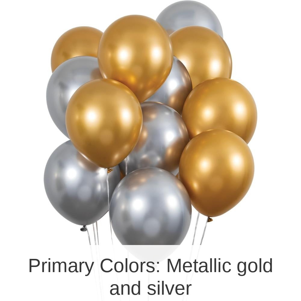 144/Case Bulk Gold and Silver Balloon Bunch