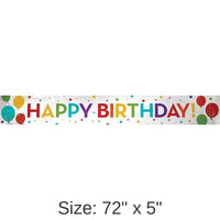 12/Case Bulk Happy Birthday Foil Banners
