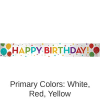 12/Case Bulk Happy Birthday Foil Banners