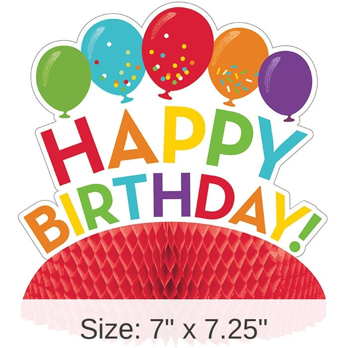 6/Case Bulk Happy Birthday Honeycomb Centerpieces