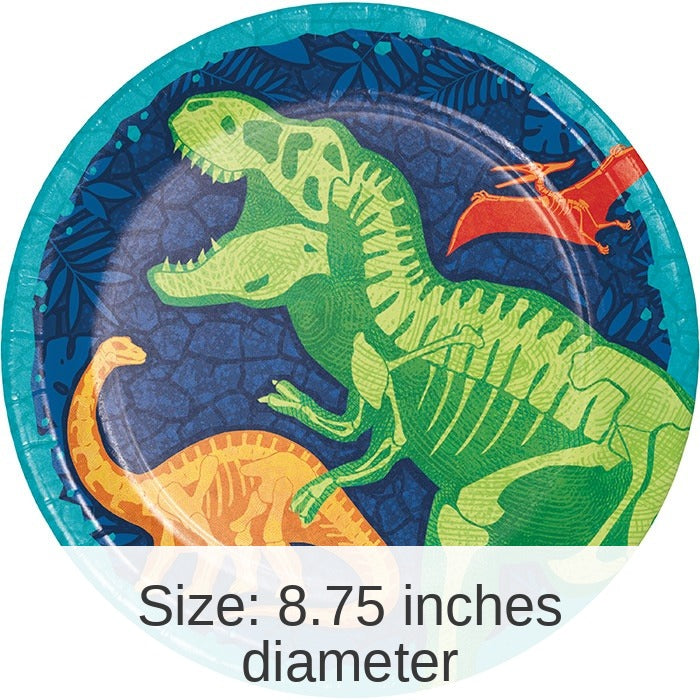 96/Case Bulk Dino Dig Dinner Plates