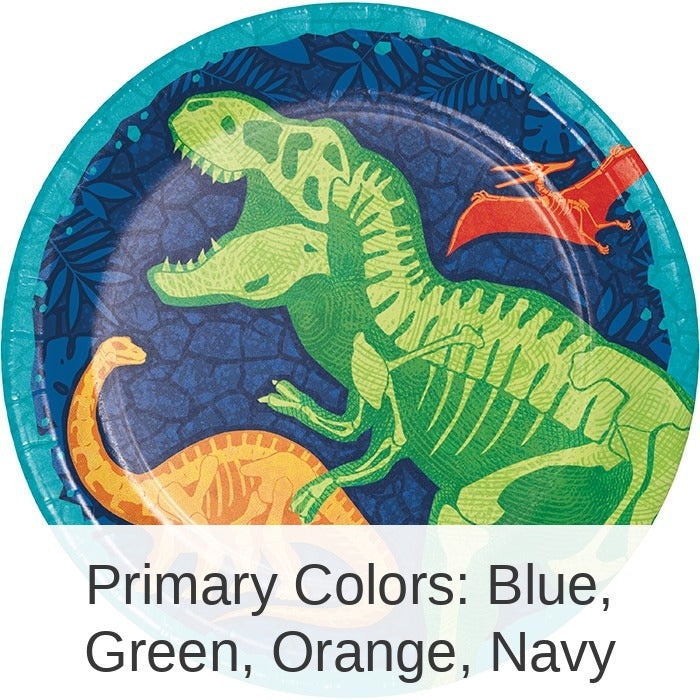 96/Case Bulk Dino Dig Dinner Plates