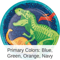 96/Case Bulk Dino Dig Dinner Plates