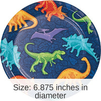 96/Case Bulk Dino Dig Dessert Plates