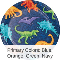 96/Case Bulk Dino Dig Dessert Plates