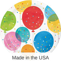 96/Case Bulk Birthday Confetti Balloons Dessert Plates