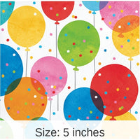192/Case Bulk Birthday Confetti Balloons Beverage Napkins
