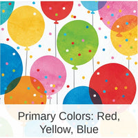 192/Case Bulk Birthday Confetti Balloons Beverage Napkins