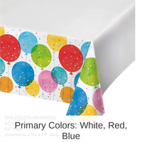 12/Case Bulk Birthday Confetti Balloons Plastic Table Covers