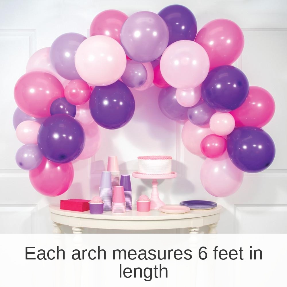 6 Kits Bulk Magical Pink and Purple Six Foot Balloon Arch Kit