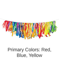 6/Case Bulk Primary Color Fringe Garlands