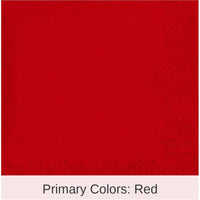 900/Case Bulk Classic Red 2 Ply Luncheon Napkins
