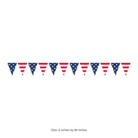 12/Case Bulk Patriotic Pennant Banner
