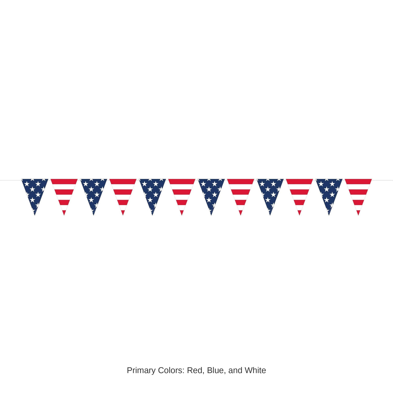 12/Case Bulk Patriotic Pennant Banner