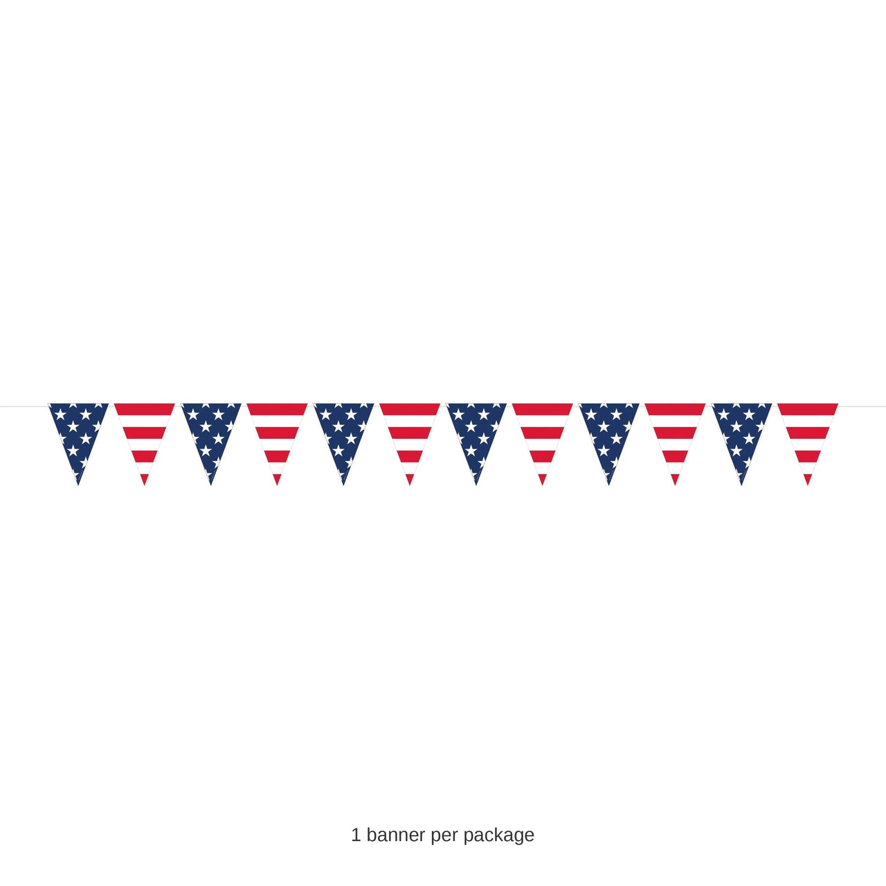 12/Case Bulk Patriotic Pennant Banner