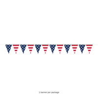 12/Case Bulk Patriotic Pennant Banner