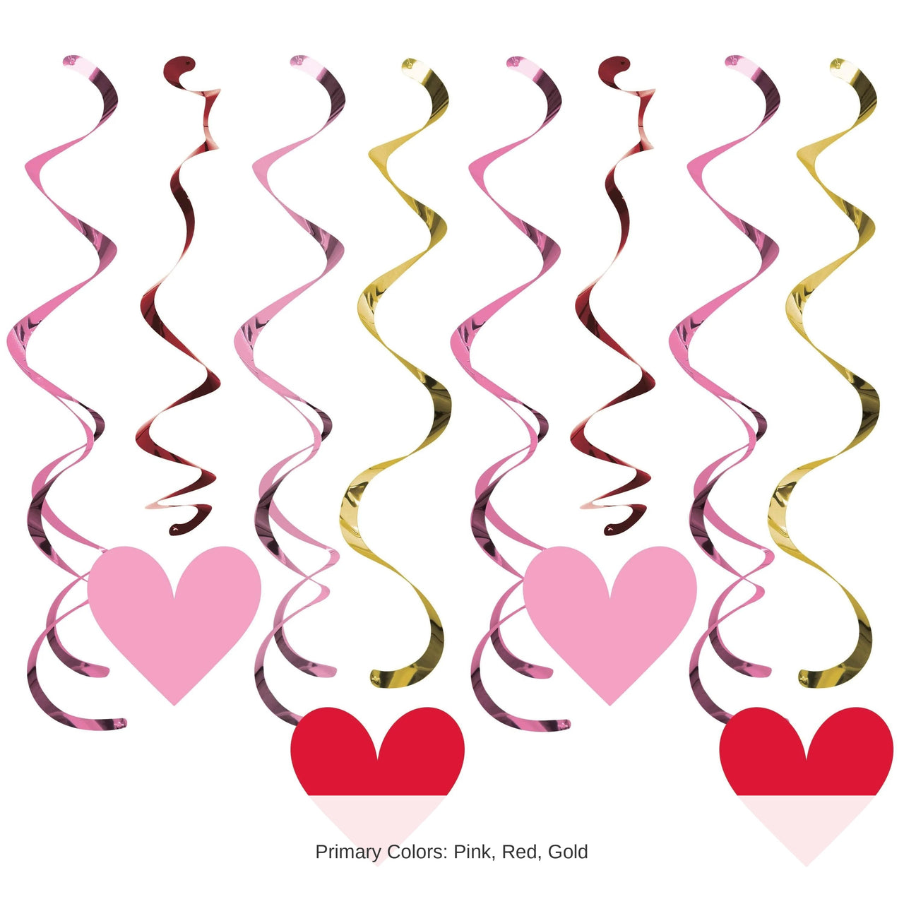 96/Case Bulk Val Hearts with Gold Split Dizzy Danglers