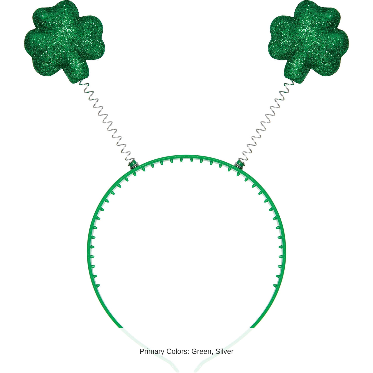 12/Case Bulk St. Patrick's Day Plastic Headbands w/ Glitter