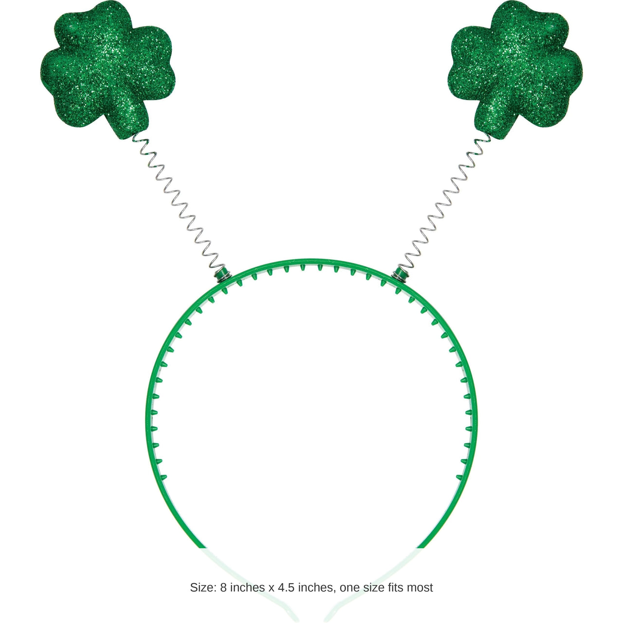 12/Case Bulk St. Patrick's Day Plastic Headbands w/ Glitter
