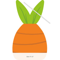 240/Case Bulk Easter carrot Cello Bag with Twist Ties