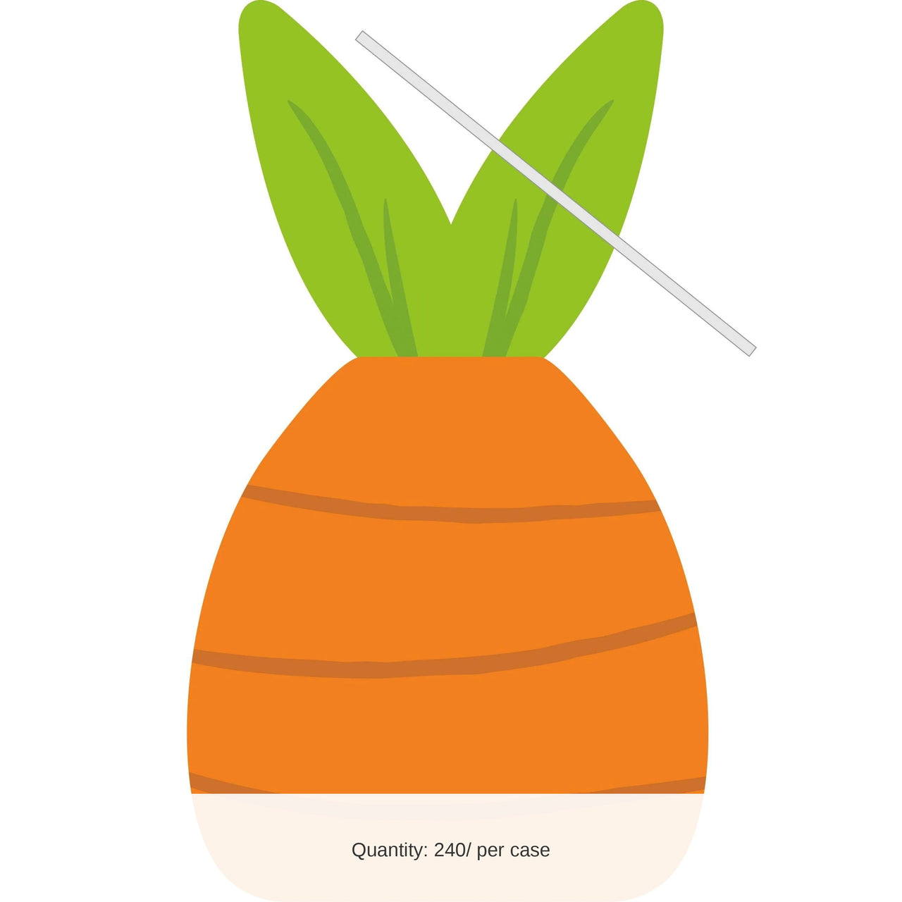 240/Case Bulk Easter carrot Cello Bag with Twist Ties