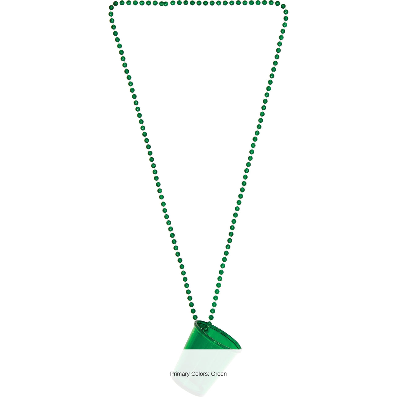 24/Case Bulk St. Pats Necklace w/ Shot Glass Favor