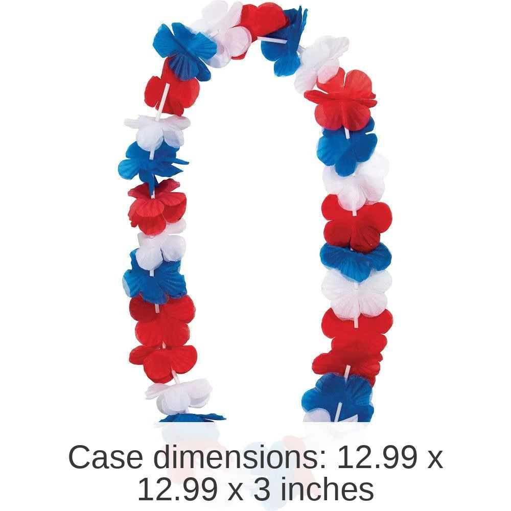 12/Case Bulk Patriotic Lei Favor