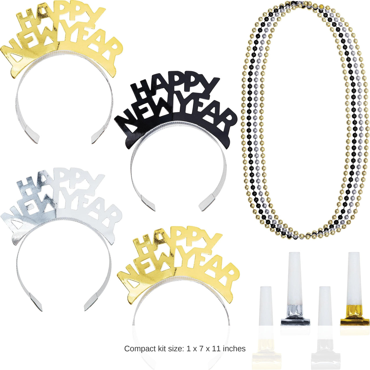 12 Kits per Case Black Silver Gold New Year Wearables Kit for 4