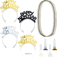 12 Kits per Case Black Silver Gold New Year Wearables Kit for 4