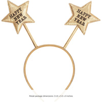 12/Case Bulk New Year's Plastic Headband w/ Boppers