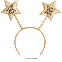 12/Case Bulk New Year's Plastic Headband w/ Boppers