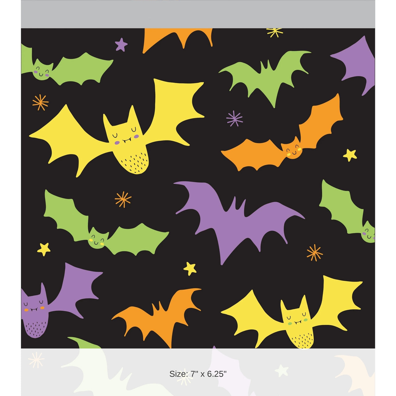 120/Case Bulk Halloween Bats Sandwich Zipper Bag