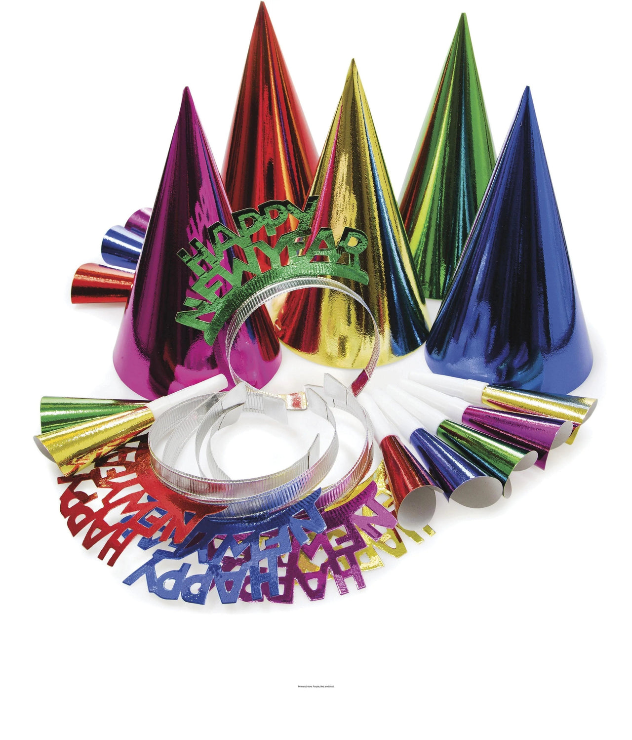 6 Kits Bulk Case of Assorted Colors New Year Wearables Kit for 10 People