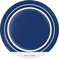 120/Case Bulk Navy Blue 10/Case Bulk Sturdy Style 6.75 Inch Dessert Plate