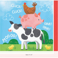 192/Case Bulk Farm Animals Beverage 2Ply Napkin