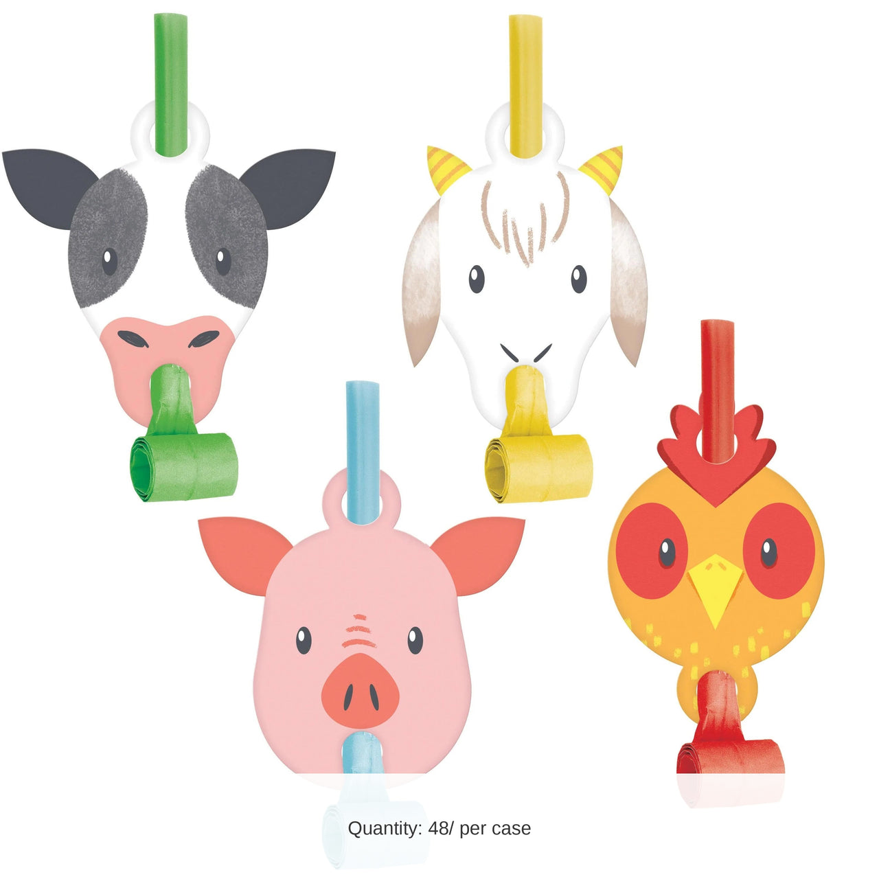 48/Case Bulk Farm Animals Blowouts w/ Med